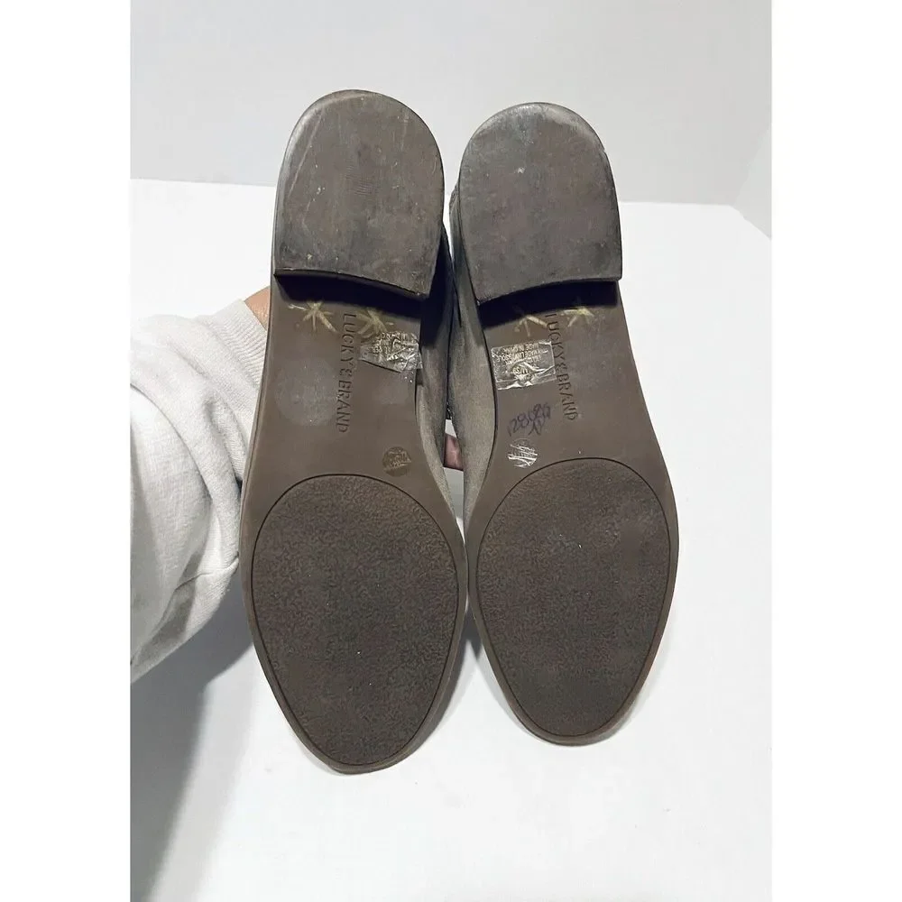 Lucky Brand Cahill Brown‎ Leather Slip On Loafers Womens Size 8